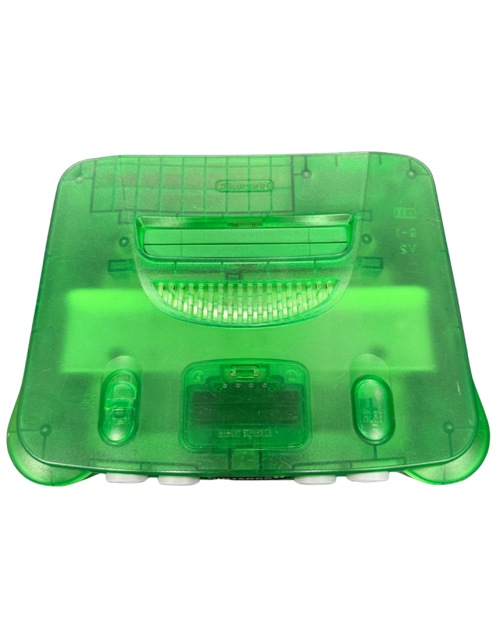 Console Nintendo 64 (N64) Vert Jungle – État avec rayures et éraflures