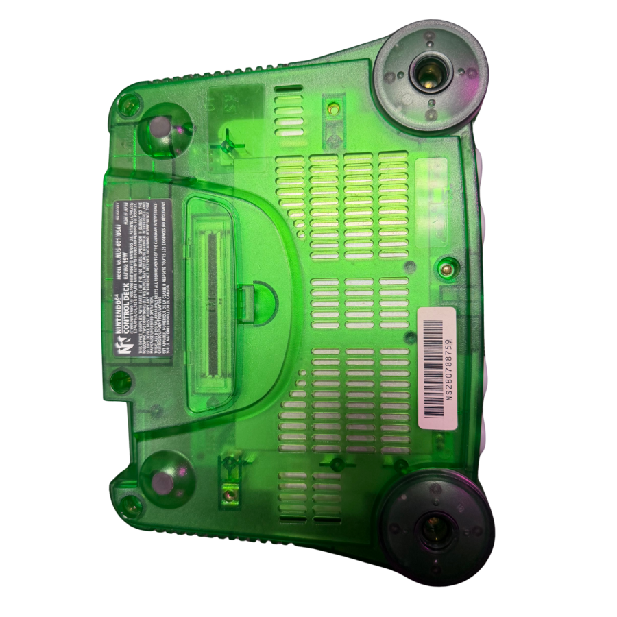 Console Nintendo 64 (N64) Vert Jungle – État avec rayures et éraflures
